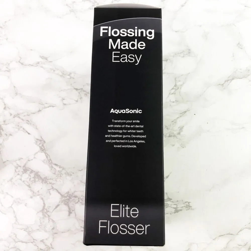 NIB Aquasonic Elite Rechargeable Water Flosser Oral Irrigator in Black